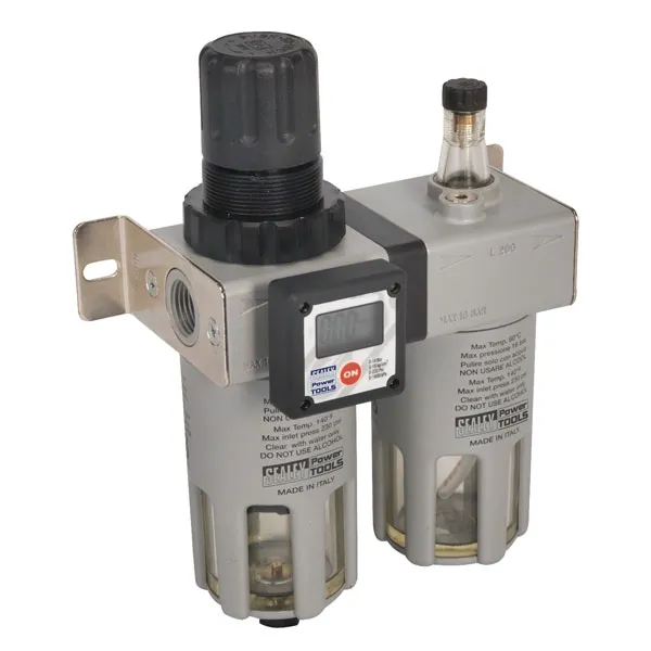 Image of Sealey SA406 Professional Air Filter/Regulator/Lubricator Digital Gauge 1/2BSP