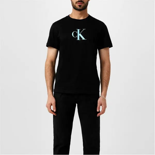 Image of Calvin Klein CK L Crew Cover Tee Sn43 Regular Fit T-Shirts S Black 59155103350