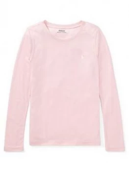 Image of Ralph Lauren Girls Classic Long Sleeve T-Shirt - Pink