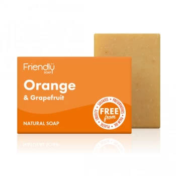 Image of Friendly Soap Orange & Grapefruit Soap - 95g x 6