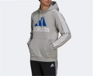 Image of adidas Big Badge of Sport 3 Stripe Fleece Hoodie