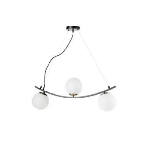 Image of Trio 3 Light Bar Pendant Ceiling Light, Black