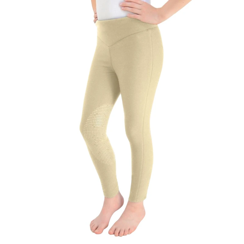 Image of HyPERFORMANCE Blizzard Softshell Riding Tights in Beige Size: 3-4 Years Beige Unisex 3-4 Years