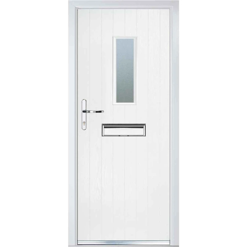 Image of Crystal Grp Door Cottage Long Glass White Rr 920 X 2055Mm Obs, White 1CWHRRHOB
