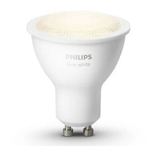 Image of Philips Hue Smart WiFi Dimmable Warm White LED GU10 5.5w Light Bulb