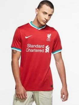 Image of Nike Liverpool FC 20/21 Home Short Sleeved Shirt - Red, Size S, Men