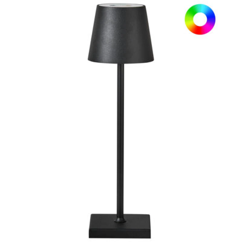 Image of Beliani Wireless LED Table Lamp Valira Metal Black