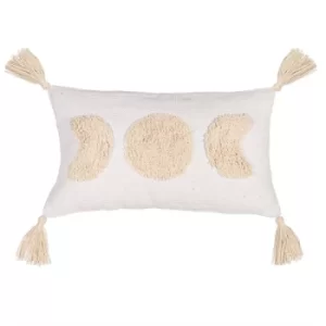Image of Sass & Belle Moon Phases Tufted Cushion White