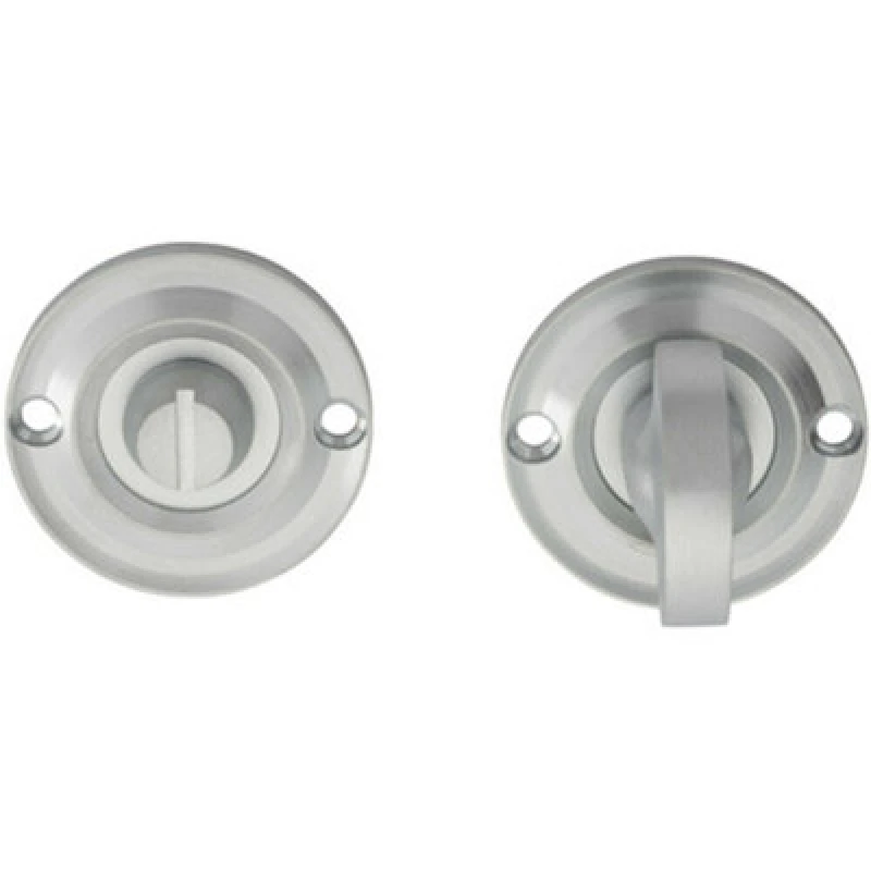 Image of Loops Small Bathroom Thumbturn Lock And Release Handle 67mm Spindle Satin Chrome Multi unisex