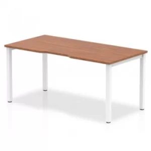 Image of Trexus Bench Desk Individual White Leg 1600x800mm Walnut Ref BE109