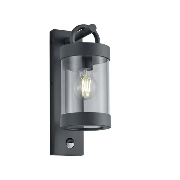 Image of Sambesi Modern Outdoor Wall Lantern Anthracite IP44 with PIR