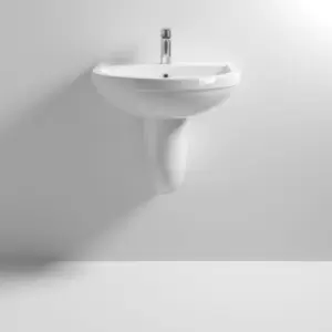 Image of Nuie - Ivo Basin and Semi Pedestal 555mm Wide - 1 Tap Hole