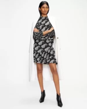 Image of Paisely Print Tiered Frill Mini Skirt