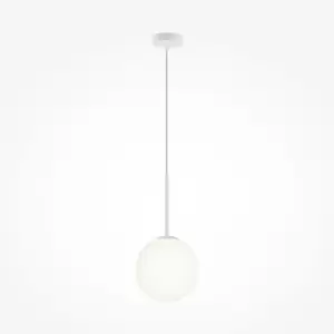 Image of Maytoni Basic Form 20cm Modern Globe Pendant Ceiling Light Matt White E14