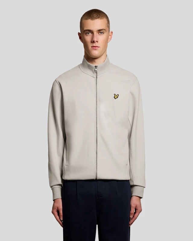 Image of Lyle & Scott Mens Cotton Blend Track Jacket in Pink
