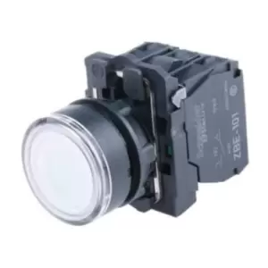 Image of XB5AW31B5, PB Illuminated 24V White LED1NO/1NC