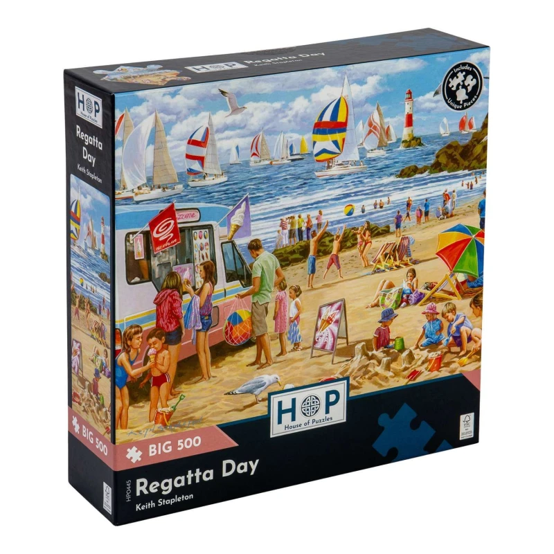Image of The House Of Puzzles Regatta Day, BIG 500 Piece Jigsaw Puzzle Multi unisex