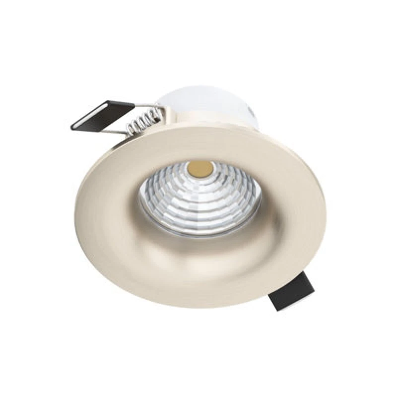 Image of Loops Wall / Ceiling Flush Fixed Downlight Satin Nickel Spotlight 6W Built in LED Metallics