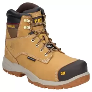 Image of Caterpillar Mens Spiro Lace Up Waterproof Leather Safety Boot (8 UK) (Honey)
