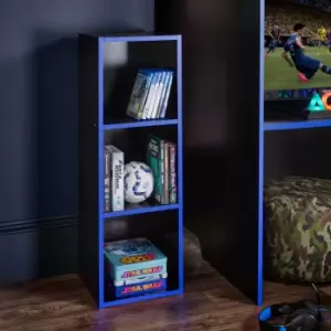 Image of Black 3 Cube Storage Unit Black/Red