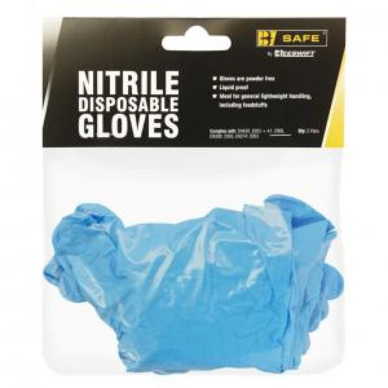 Image of Beeswift B-Safe Nitrile Disposable Glove Blue XL (5 Pack) BS055XL