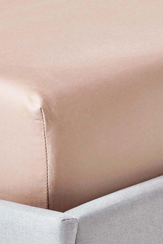 Image of Homescapes Moonlight Beige Egyptian Cotton Fitted Sheet 1000 Tc, Super King