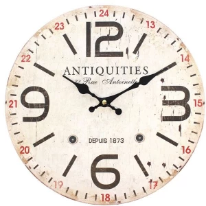 Image of Distressed Look Antiquities Wall Clock