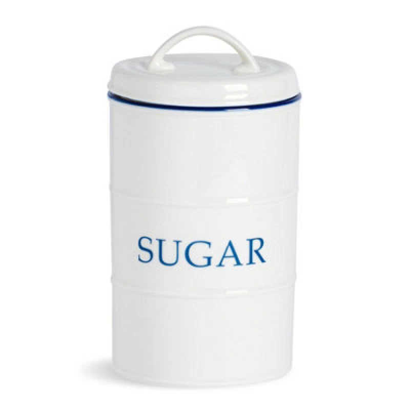 Image of Nicola Spring White Farmhouse Sugar Canister - 11cm White