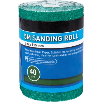 Image of 19856 5 Metre 115mm Sanding Roll 40 Grit - Bluespot