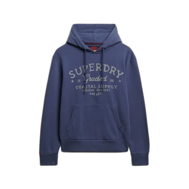 Image of Superdry Hooded sweatshirt Superdry Lo-Fi Dockside Bleu Male 2XL