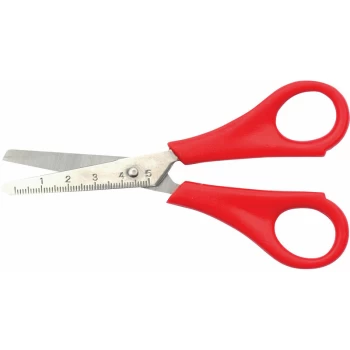 Image of Decree - 13cm Ruler Scissors Right Hand Red - Pack of 12