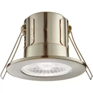 Image of Tool-less Recessed Bathroom IP65 Downlight - 8.5W Cool White LED - Satin Nickel