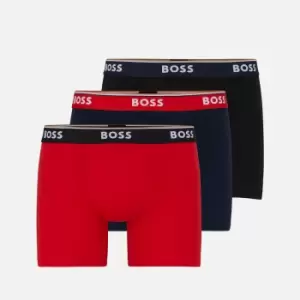 Image of BOSS Bodywear Power Three-Pack Stretch-Cotton Boxer Briefs - S