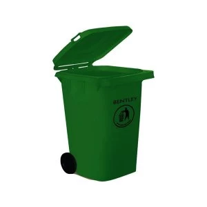 Image of Wheelie Bin 240 Litre High Density Polythene Green with Rear Wheels