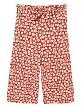 Image of Fat Face Girls Daisy Print Woven Culottes - Red