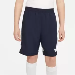 Image of Nike Dri-FIT Academy Big Kids Graphic Soccer Shorts - Blue