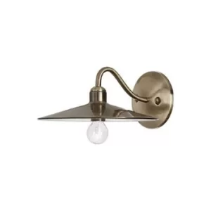 Image of Cantina 1 Light Indoor Dome Wall Light Antique Brass, E14