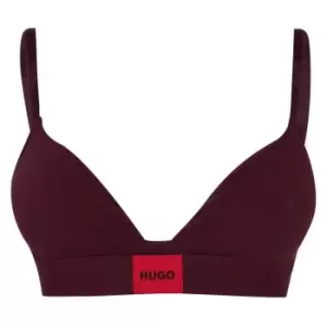 Image of Hugo Stretch Cotton Triangle Bra - Purple