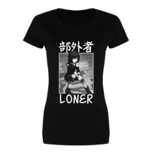 Image of Tokyo Spirit Womens/Ladies Loner T-Shirt (XXL) (Black/White)