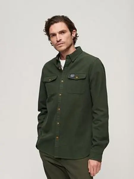 Image of Superdry Enamel Green Trailsman Relaxed Fit Overshirt