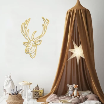Image of Dear - Gold Gold Decorative Metal Wall Accessory
