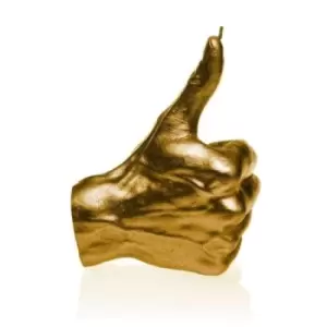 Image of Hand OK Thumbs Up Candle &ndash; Gold