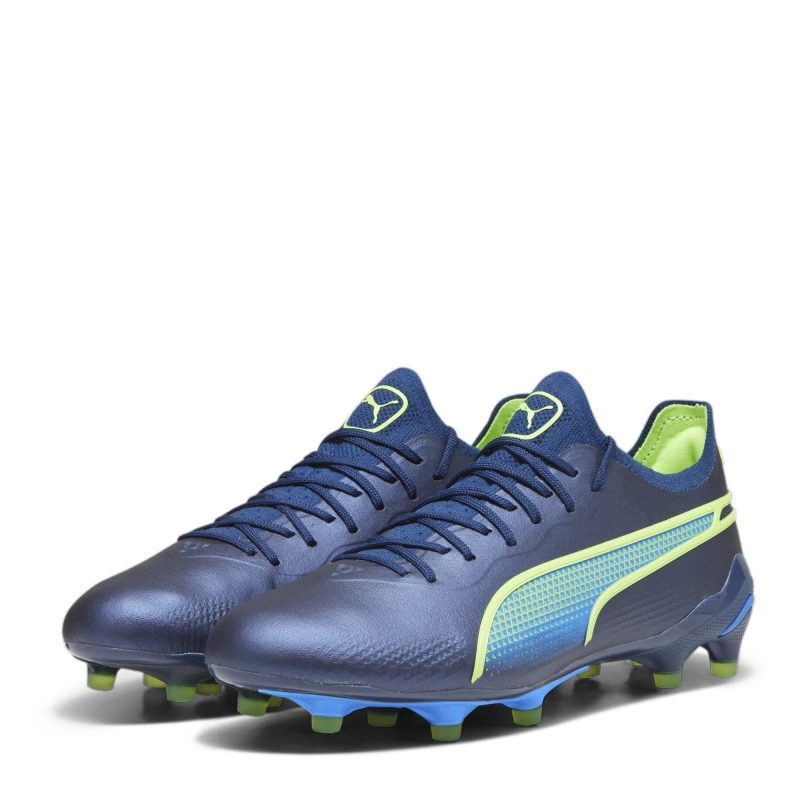 Image of Puma King Ultimate.1 Firm Ground Football Boots Womens - Blue Blue 3