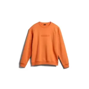 Image of Napapijri Box Logo Crew Sweatshirt - Orange