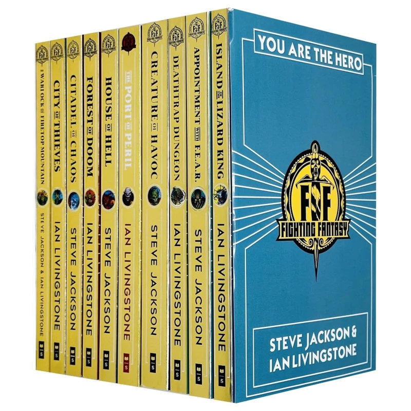 Image of Fighting Fantasy You Are The Hero 10 Book Set By Steve Jackson And Ian Livingstone Steve Jackson & Ian Livingstone Books