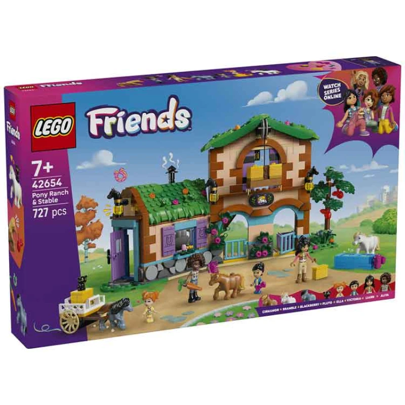 Image of LEGO Friends Pony Ranch & Stable Building Set, Horse Toy Playset 42654