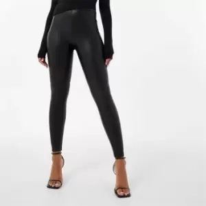 Image of Jack Wills Faux Leather Leggings - Black