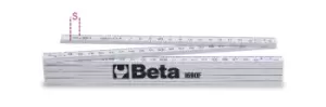 Image of Beta Tools 1690F 2 Metre Folding Rule - Precision Class III - Fibreglass