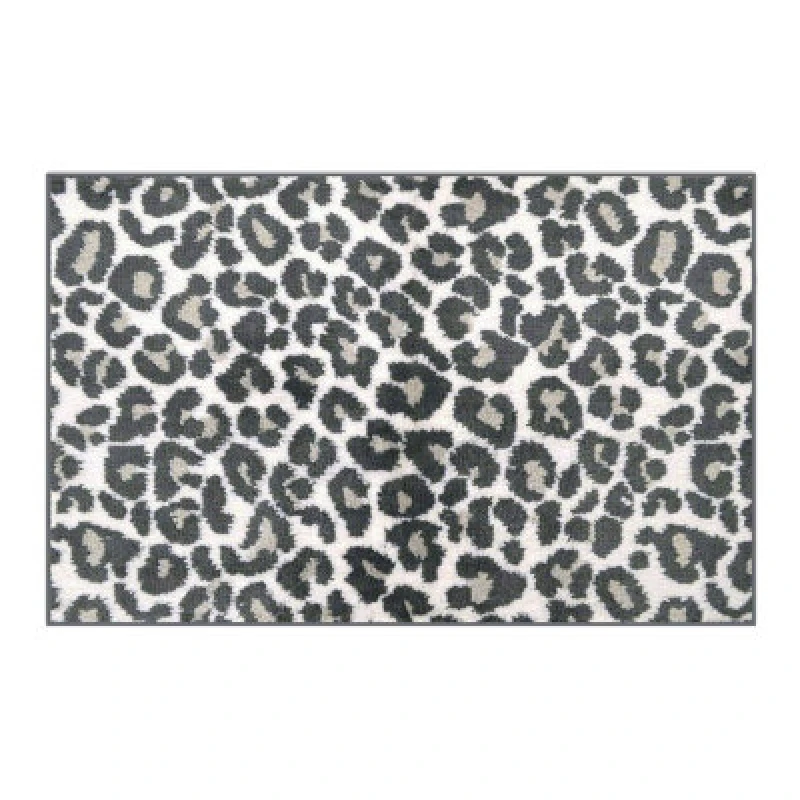 Image of Allure Bath Fashions Leopard Bath Mat Non-Slip - Monochrome