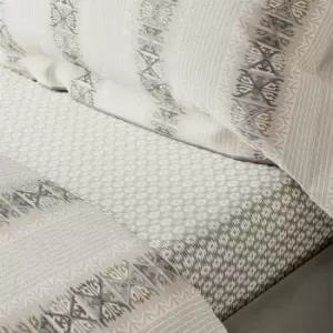 Image of Bedeck of Belfast Hemma BCI Cotton Sateen Fitted Sheet - Beige